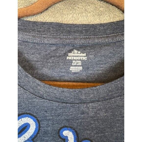 Livin the Dream Mens Shirt XL Blue Short Sleeve Patriotic Eagle Bird Graphic Tee - Picture 2 of 6